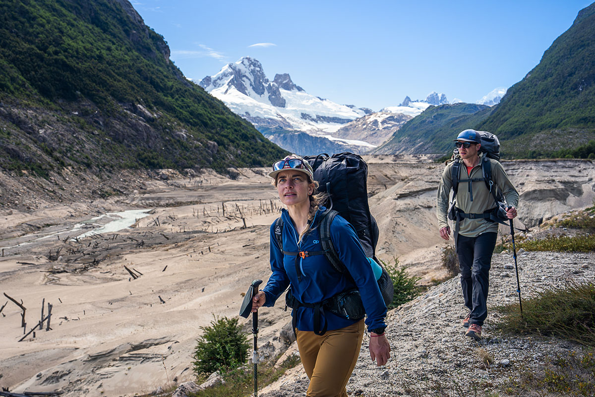 Sun protection shirt (backpacking in Outdoor Research Astroman Air)